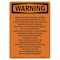 Signmission OSHA Sign, Tip-Over Hazard Do Not Attempt To Remove, 10in X 7in Rigid Plastic, 7" W, 10" L, Portrait OS-WS-P-710-V-13698 - alternate 1